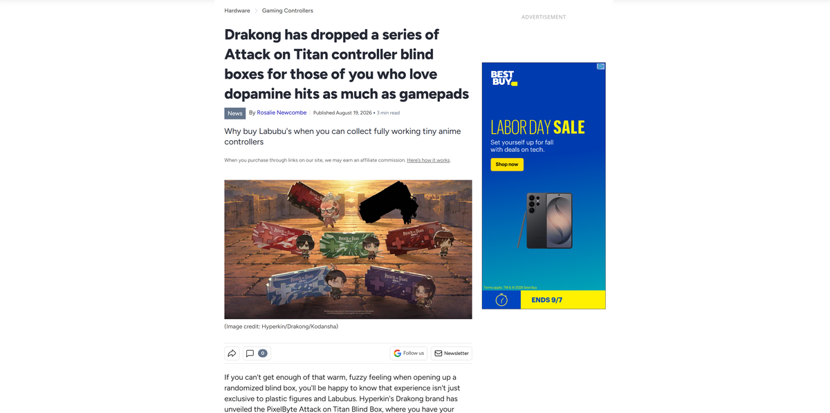 Drakong has dropped a series of Attack on Titan controller blind boxes for those of you who love dopamine hits as much as gamepads
