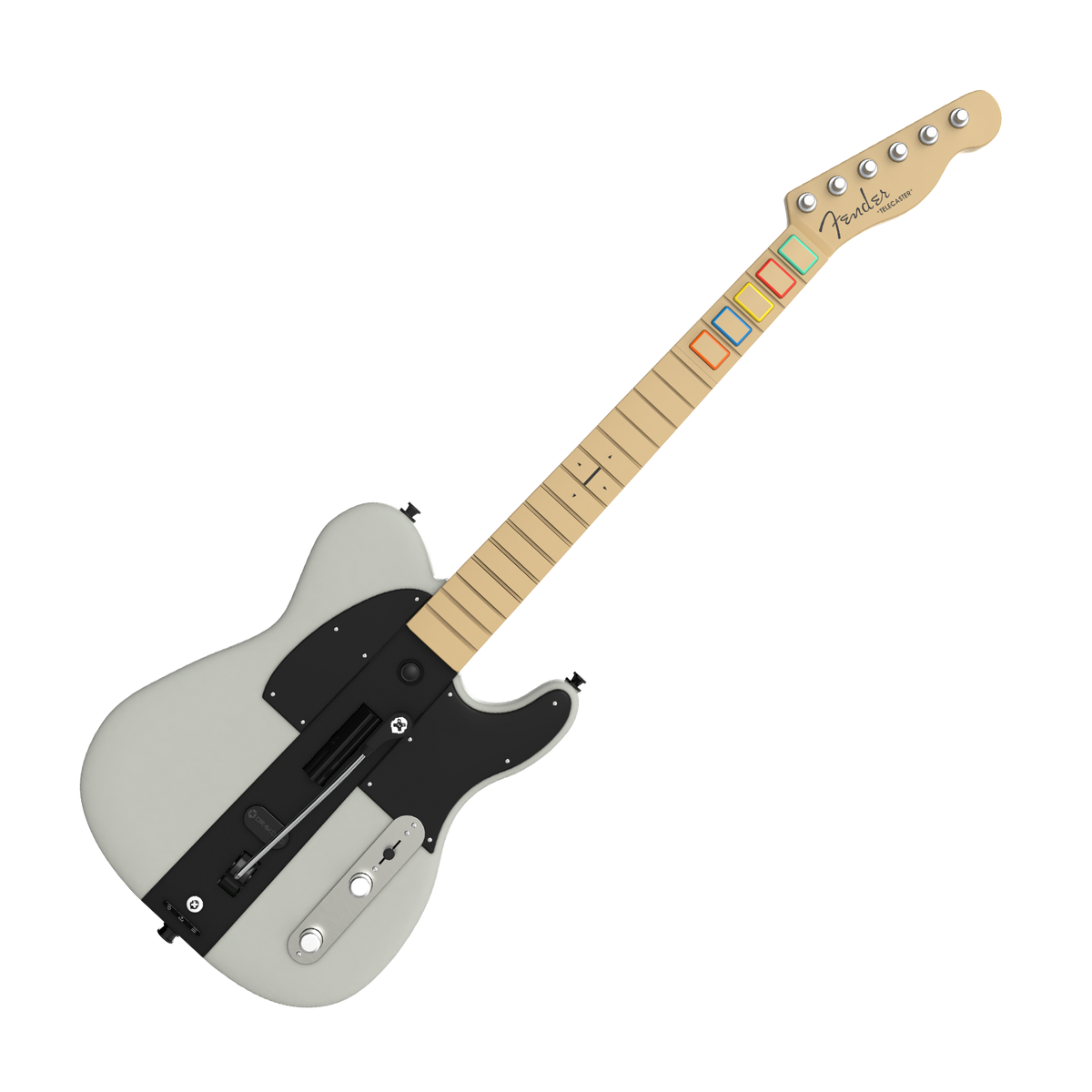 InfinaKore Fender Telecaster Edition guitar controller in light gray with black pickguard and maple neck